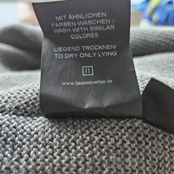 Hannes Roether Gemany Grey Marino Wool Ribbed V-Neck Sweater Dress - Picture 12 of 16